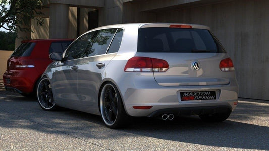 Diffusor Heck Ansatz für VW GOLF 6 MIT 1 AUSPUFF schwarz Hochglanz