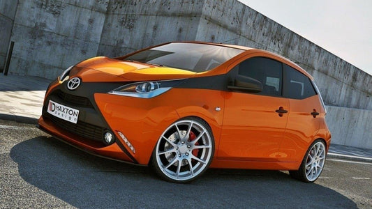 Front Ansatz für TOYOTA AYGO mk2 schwarz Hochglanz