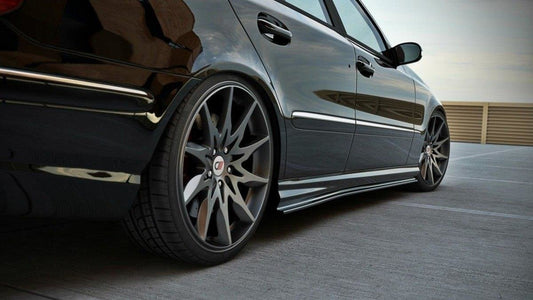 Seitenschweller Ansatz für MERCEDES E-KLASSE W211 AMG schwarz Hochglanz