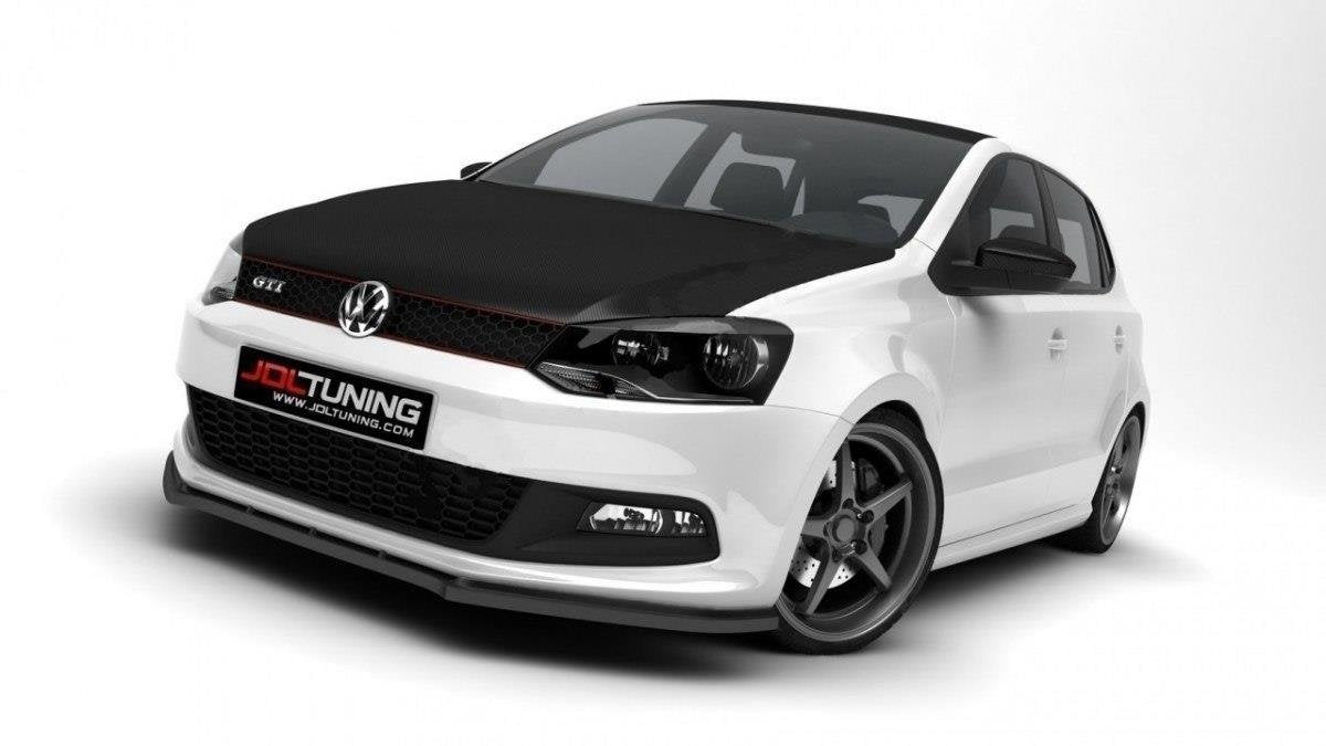 Front Ansatz für VW Polo GTI Mk5  schwarz Hochglanz
