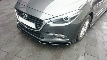 Front Ansatz für v.1 Mazda 3 BN (Mk3) Facelift schwarz Hochglanz
