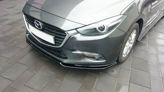 Front Ansatz für v.1 Mazda 3 BN (Mk3) Facelift schwarz Hochglanz