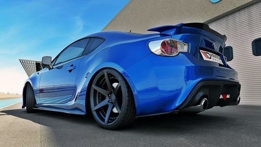 Heck Ansatz Flaps Diffusor für TOYOTA GT86 schwarz Hochglanz