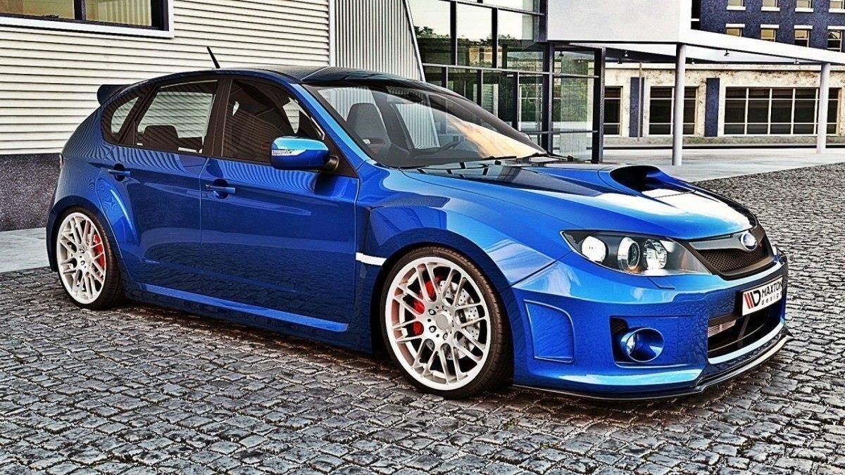 Front Ansatz V.1 für Subaru Impreza WRX STI  MK3 Facelift schwarz Hochglanz