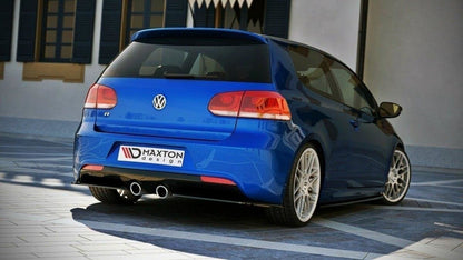 Heck Ansatz Flaps Diffusor für VW GOLF 6 R schwarz matt