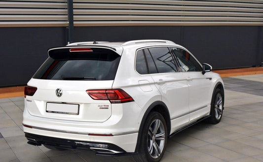Spoiler CAP für Vw Tiguan Mk2 R-Line schwarz Hochglanz