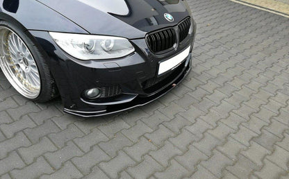 Front Ansatz V.1 für BMW 3er E92 M Paket FACELIFT schwarz Hochglanz