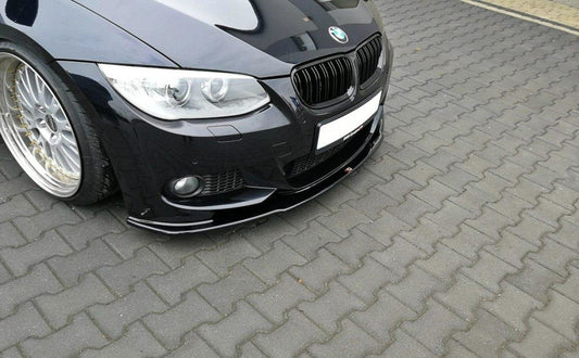 Front Ansatz V.1 für BMW 3er E92 M Paket FACELIFT schwarz Hochglanz