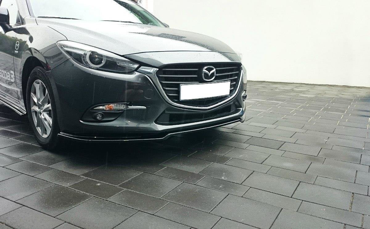Front Ansatz für v.1 Mazda 3 BN (Mk3) Facelift schwarz Hochglanz