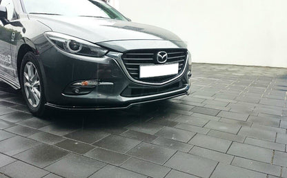 Front Ansatz für v.1 Mazda 3 BN (Mk3) Facelift schwarz Hochglanz