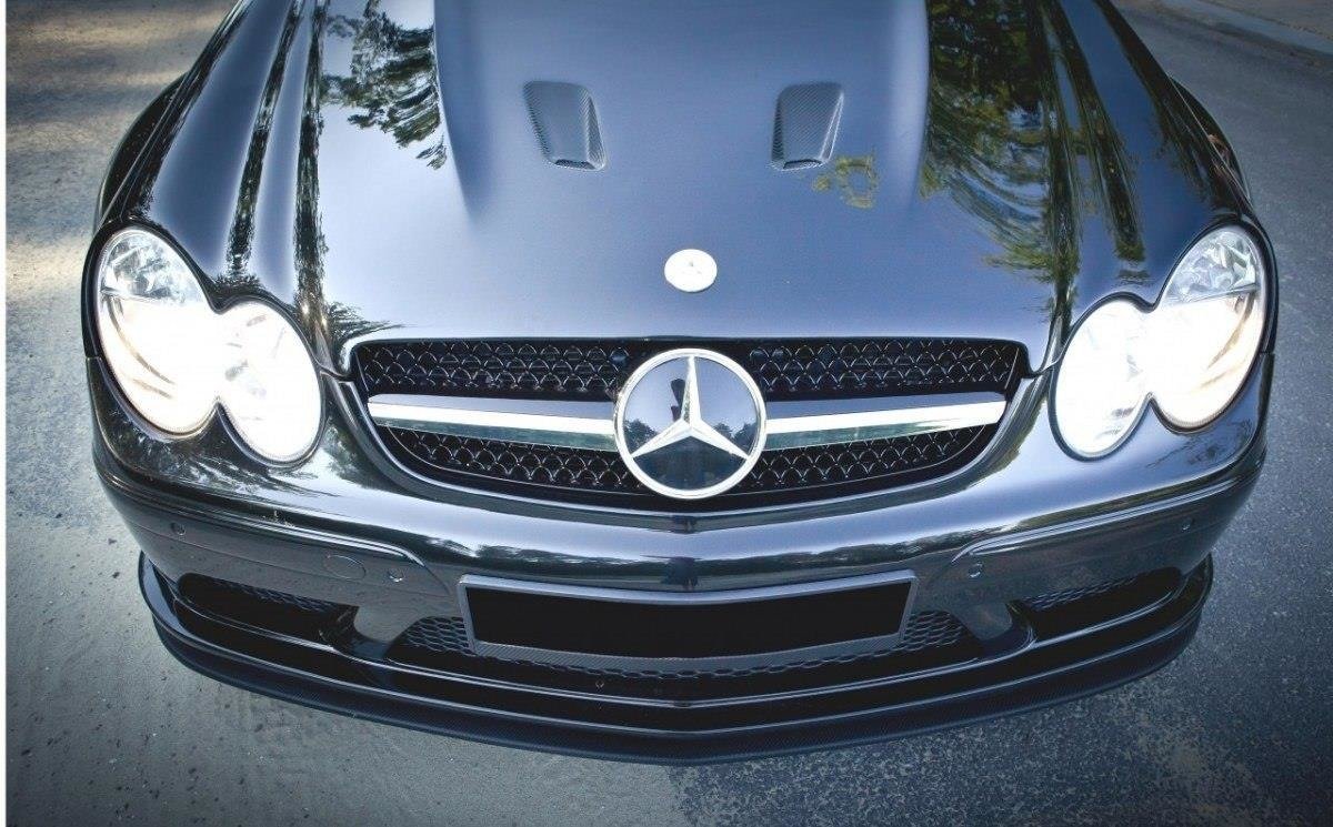 Front Ansatz für MERCEDES CLK W209 BLACK (SL BLACK SERIES LOOK) schwarz Hochglanz