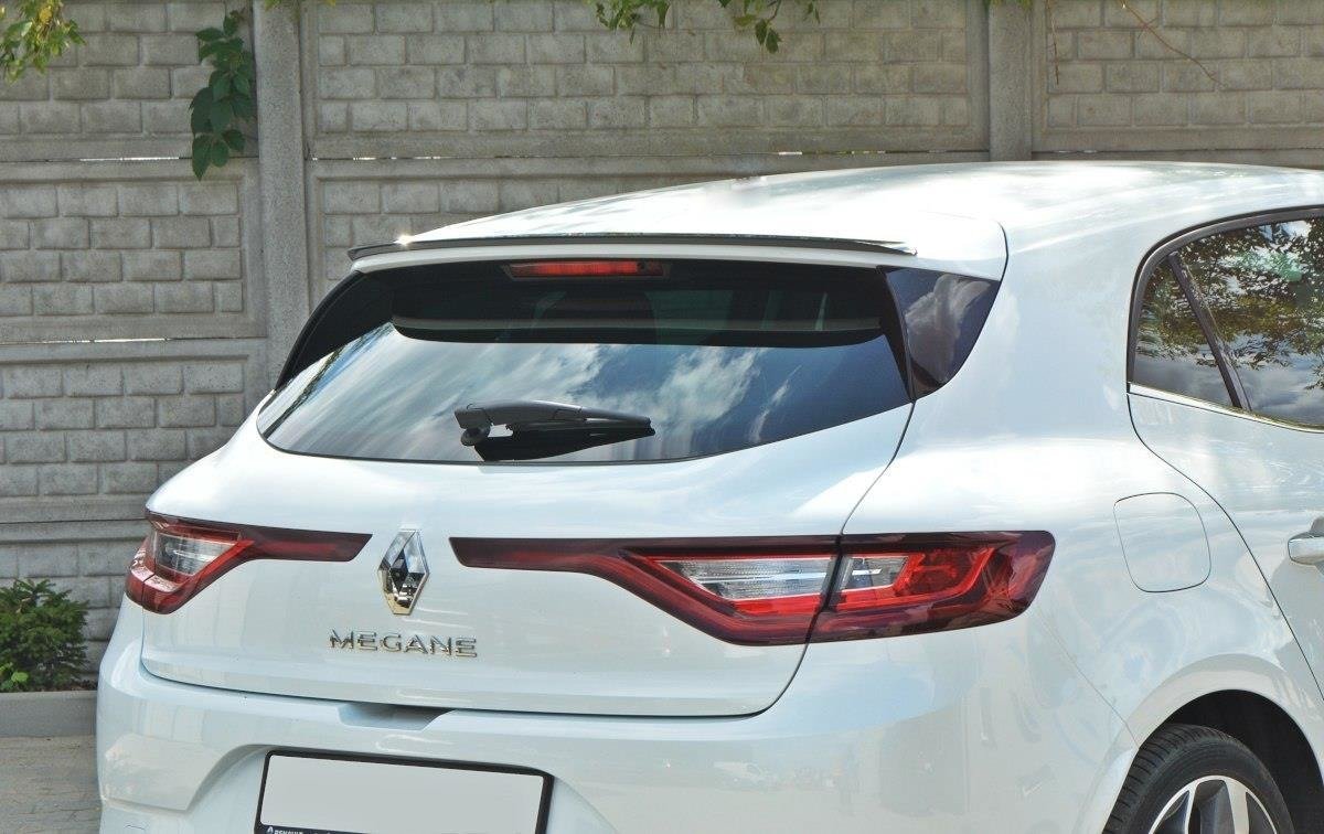 Spoiler CAP für Renault Megane Hatchback MK4  schwarz Hochglanz