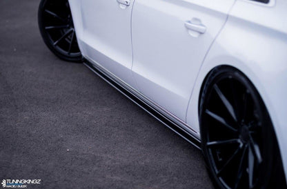 Seitenschweller Ansatz für Audi A8 D4 Carbon Look