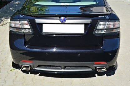 Heck Ansatz Flaps Diffusor für SAAB 9-3 TURBO X schwarz Hochglanz