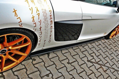 Seitenschweller Ansatz für Audi R8 Mk.1 schwarz Hochglanz