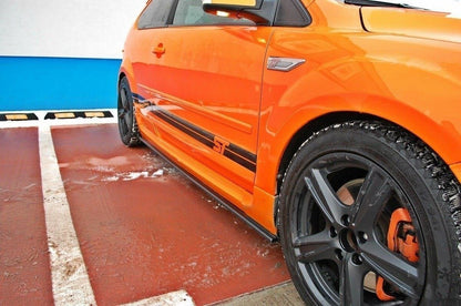 Seitenschweller Ansatz für Ford Focus ST Mk2 schwarz Hochglanz