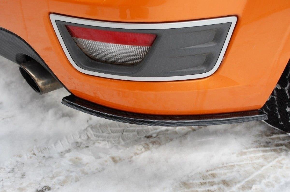Heck Ansatz Flaps Diffusor für FORD FOCUS MK2 ST VORFACELIFT schwarz matt