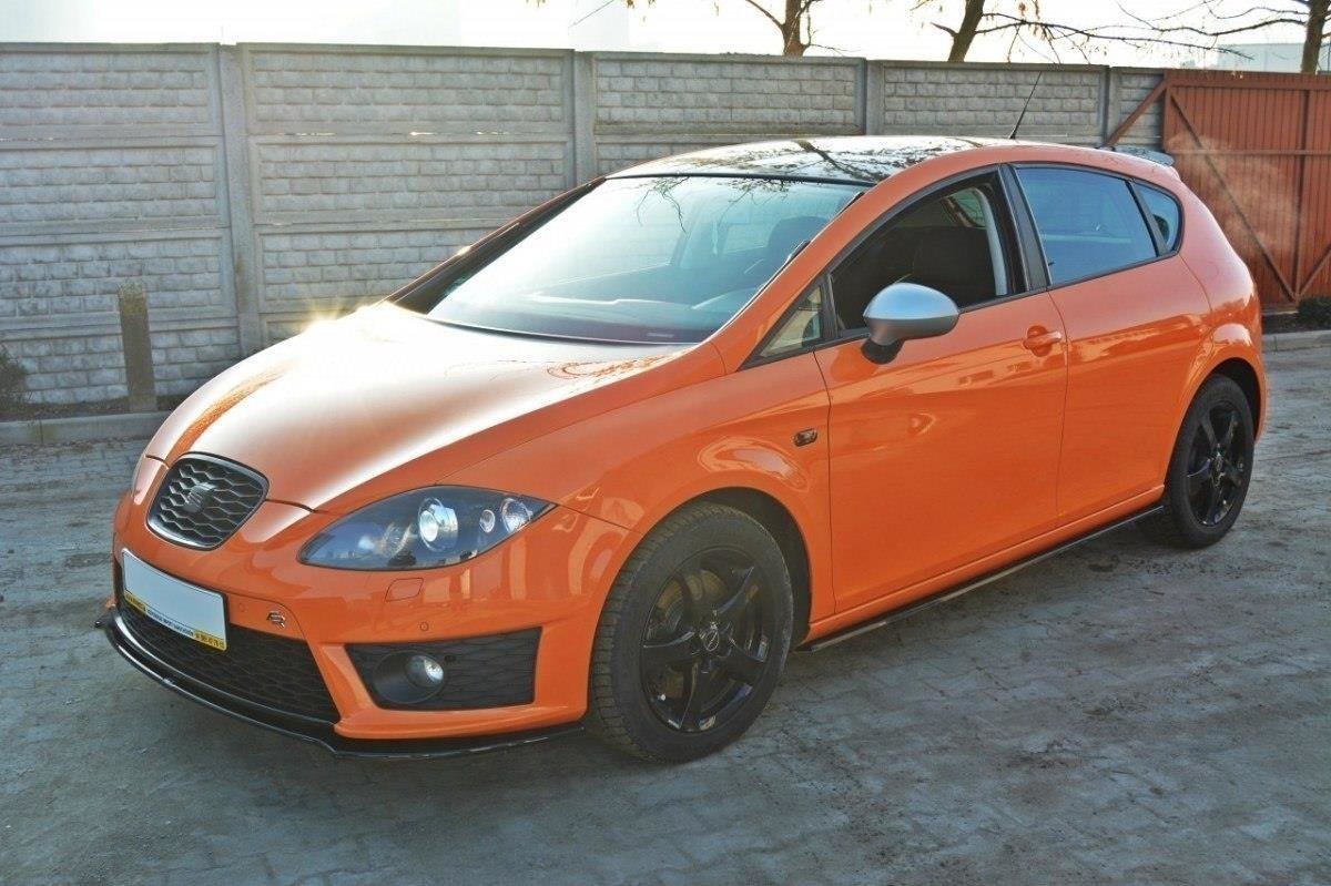 Front Ansatz V.2 für SEAT LEON MK2 CUPRA / FR Facelift schwarz Hochglanz