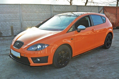 Front Ansatz V.2 für SEAT LEON MK2 CUPRA / FR Facelift schwarz Hochglanz