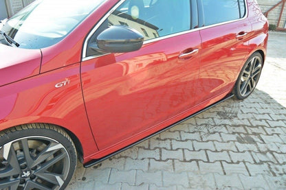 Seitenschweller Ansatz für PEUGEOT 308 II GTI schwarz Hochglanz