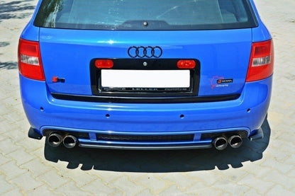 Heck Ansatz Flaps Diffusor für AUDI RS6 C5 AVANT schwarz Hochglanz