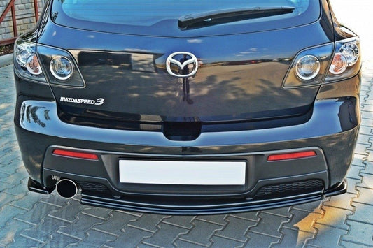 Heckansatz MAZDA 3 MPS MK1 PREFACE US-Spec Version  schwarz Hochglanz