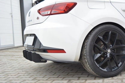 Diffusor Heck Ansatz für Heckschürze für SEAT LEON III FR