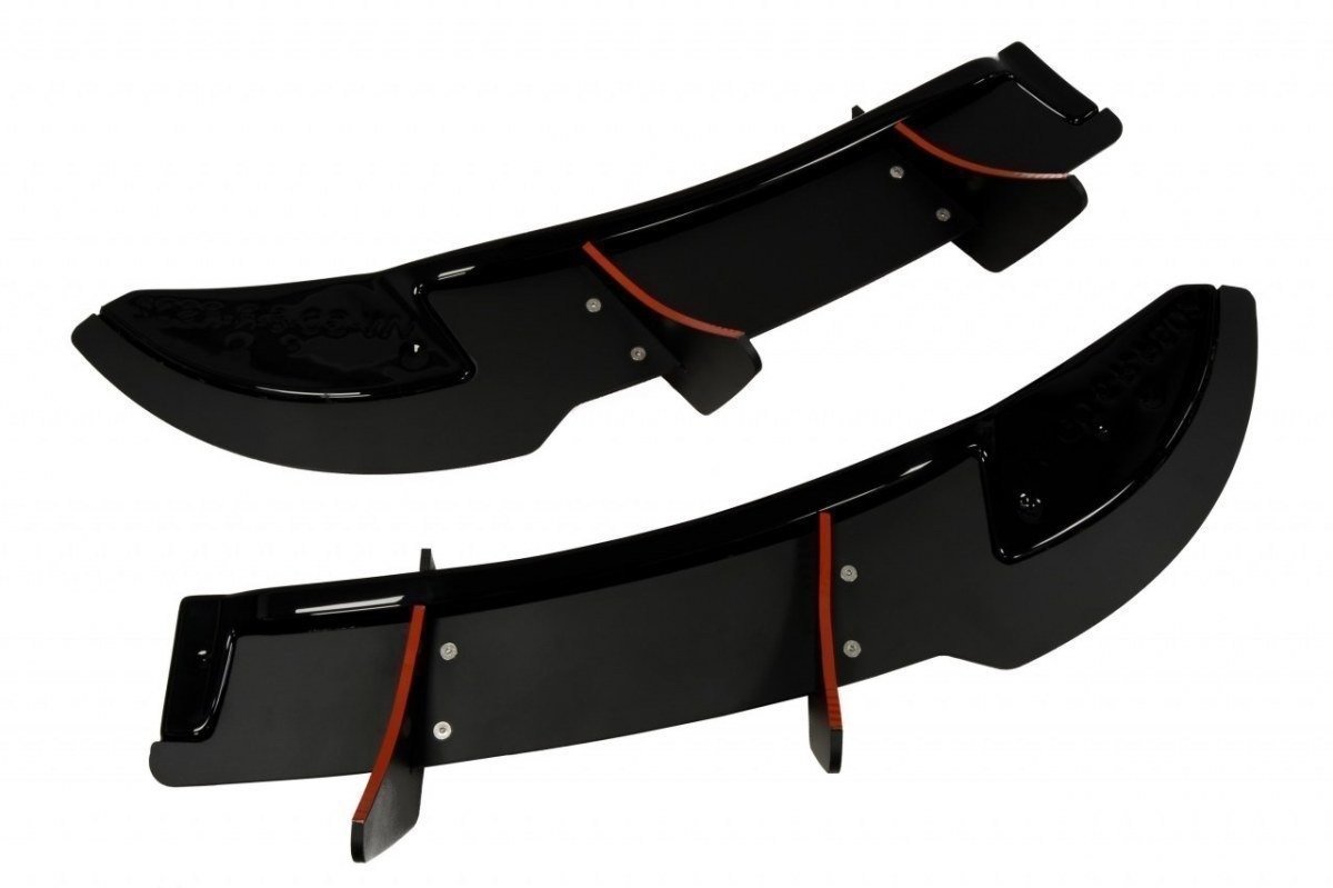 Heck Ansatz Flaps Diffusor für VW GOLF 6 R (CNC) schwarz Hochglanz