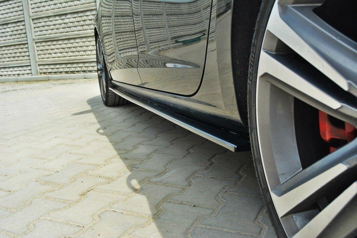 Seitenschweller Ansatz für SEAT LEON III CUPRA / FR schwarz Hochglanz