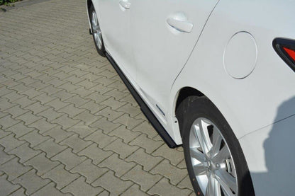 Seitenschweller Ansatz für Lexus CT Mk1 Facelift schwarz Hochglanz