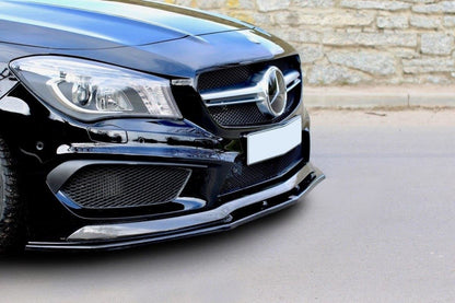 Front Ansatz für v.2 MERCEDES CLA 45 AMG C117 (vor Facelift) schwarz Hochglanz