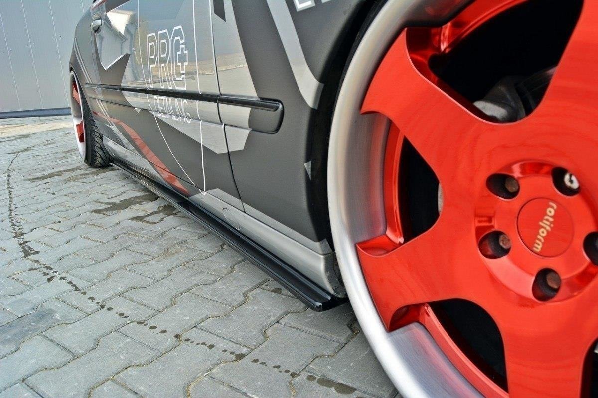 Seitenschweller Ansatz für MERCEDES CL-KLASSE C215 schwarz matt