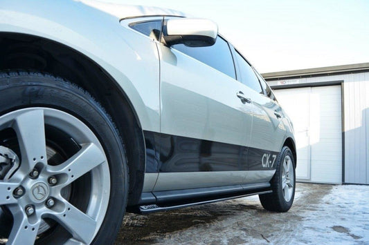 Seitenschweller Ansatz für MAZDA CX-7 schwarz Hochglanz