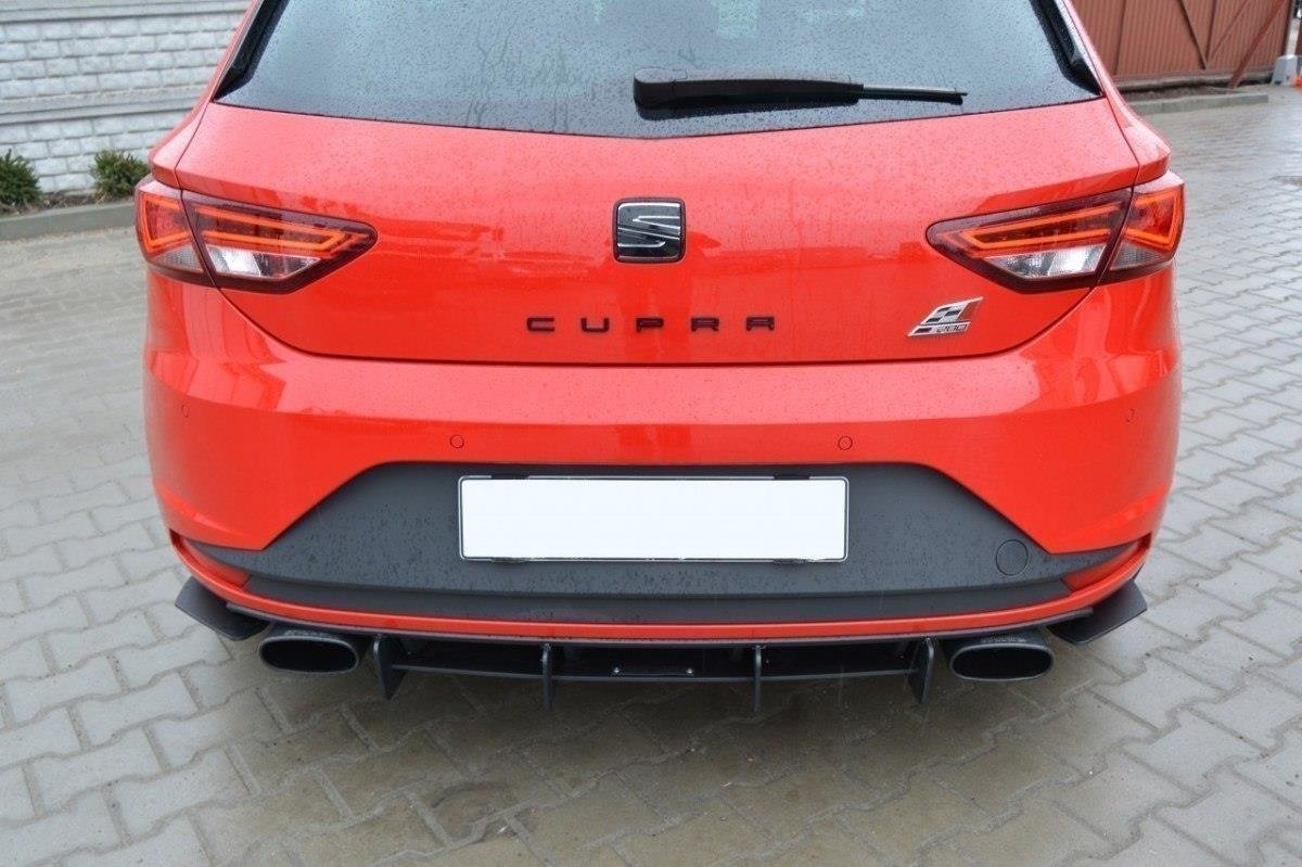SEAT LEON III CUPRA Diffusor Heck Ansatz für Heckschürze für & Heck Ansatz Flaps Diffusor für