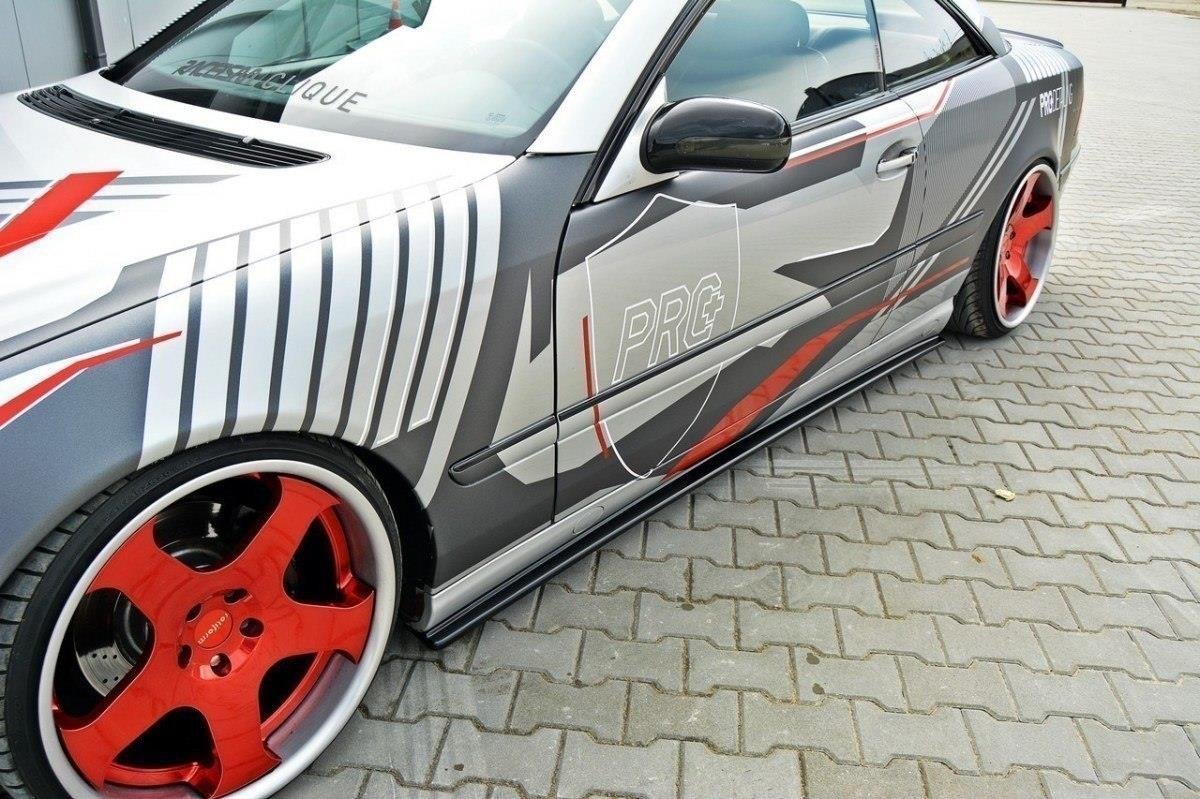 Seitenschweller Ansatz für MERCEDES CL-KLASSE C215 schwarz matt