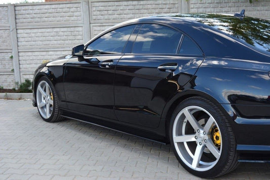 Seitenschweller Ansatz für MERCEDES CLS C218 AMG LINE schwarz matt