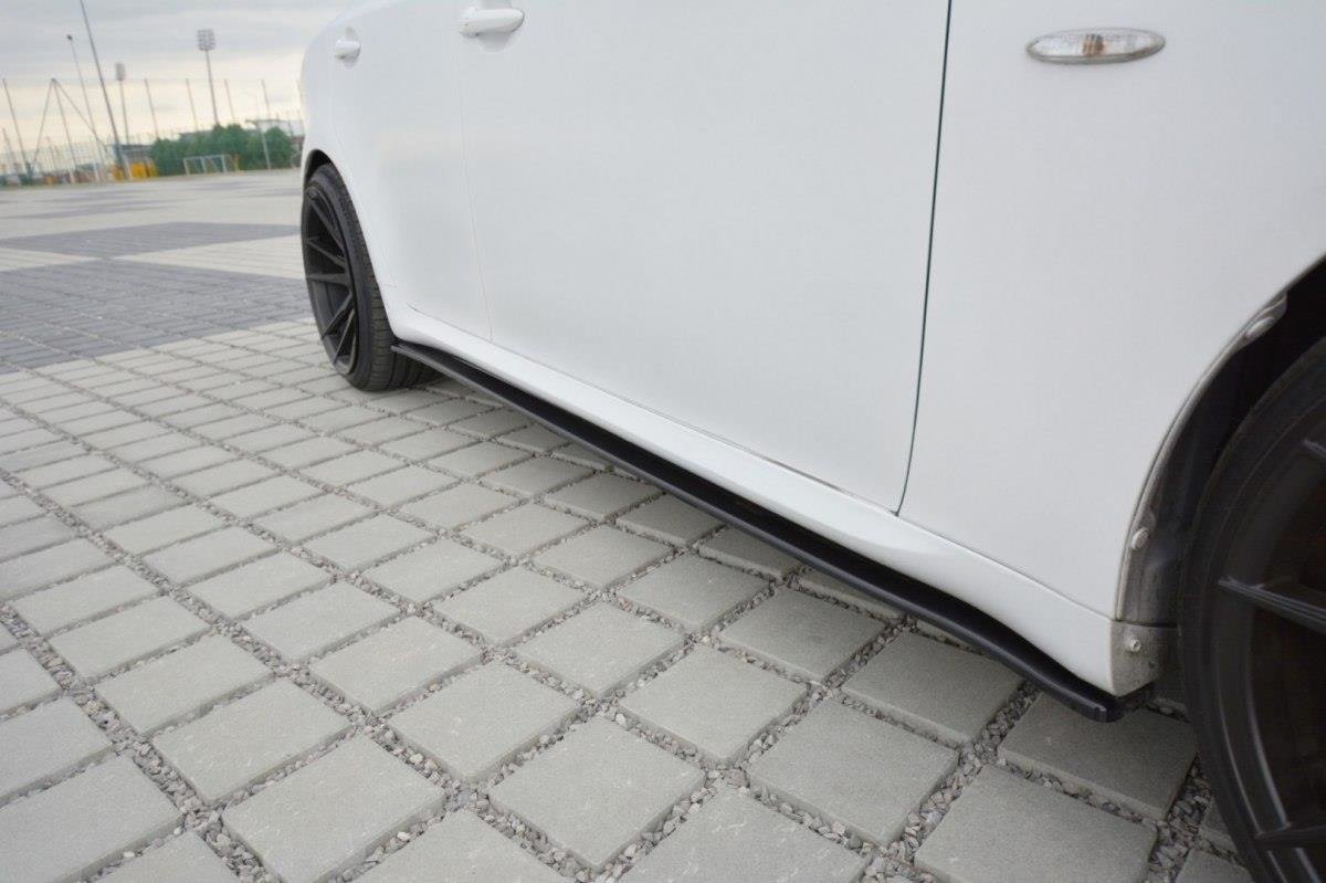Seitenschweller Ansatz für Lexus IS F-Sport Mk2 (XE20) Facelift schwarz Hochglanz