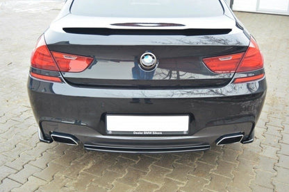 Heck Ansatz Flaps Diffusor für BMW 6er Gran Coupé M Paket schwarz Hochglanz