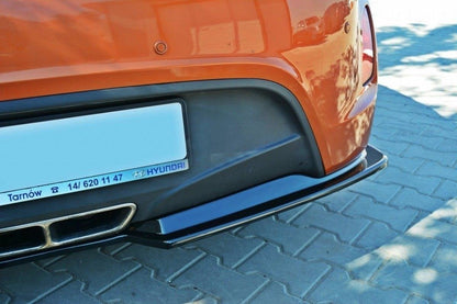 Diffusor Heck Ansatz für Hyundai Veloster schwarz Hochglanz