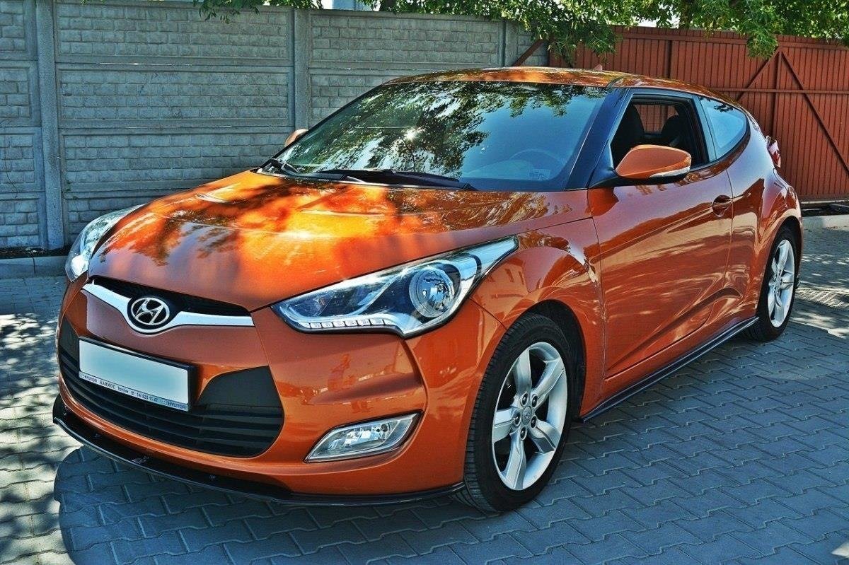 Front Ansatz für Hyundai Veloster schwarz Hochglanz