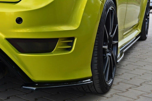Heck Ansatz Flaps Diffusor für Ford Focus RS Mk2 schwarz Hochglanz