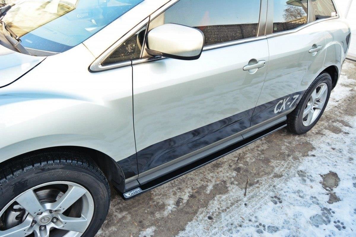 Seitenschweller Ansatz für MAZDA CX-7 schwarz Hochglanz