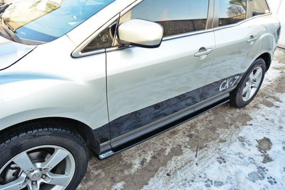Seitenschweller Ansatz für MAZDA CX-7 schwarz Hochglanz