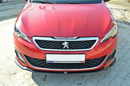 Front Ansatz für v.1 PEUGEOT 308 II GTI schwarz Hochglanz