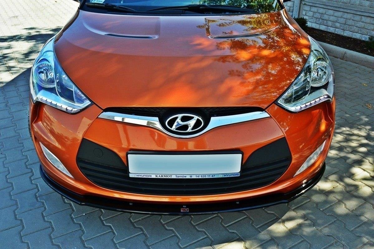 Front Ansatz für Hyundai Veloster schwarz Hochglanz