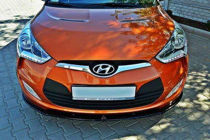 Front Ansatz für Hyundai Veloster schwarz Hochglanz