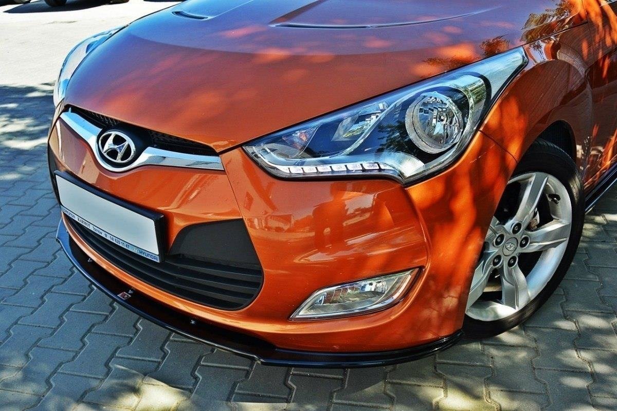 Front Ansatz für Hyundai Veloster schwarz Hochglanz