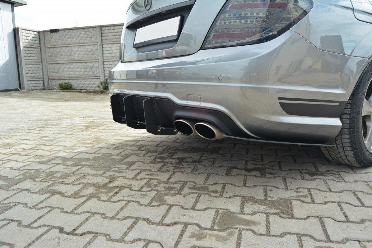 Mercedes-Benz C Limousine / Kombi AMG-Line W204 / S204 Diffusor Heck Ansatz für Heckschürze für & Heck Ansatz Flaps Diffusor für