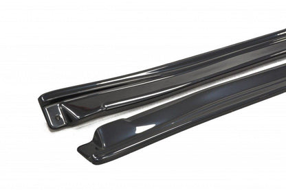 Seitenschweller Ansatz für Subaru Impreza II WRX schwarz Hochglanz