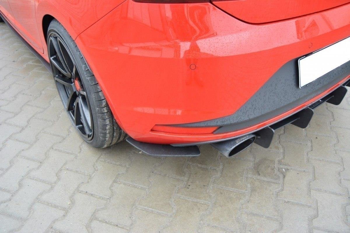 SEAT LEON III CUPRA Diffusor Heck Ansatz für Heckschürze für & Heck Ansatz Flaps Diffusor für